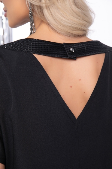 Платье "Сказка" (черное мерцание) П7964