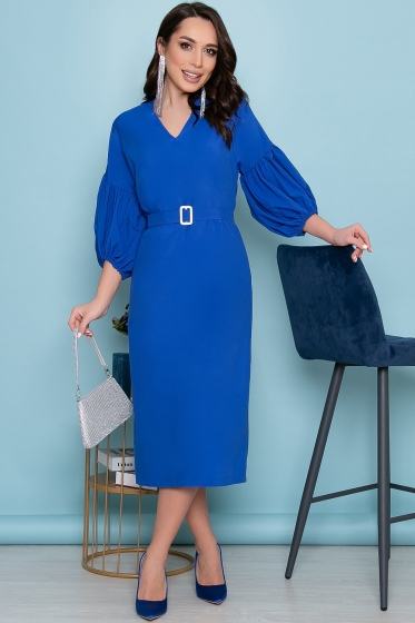 Платье "Пленительная магия" (электрик) П3402