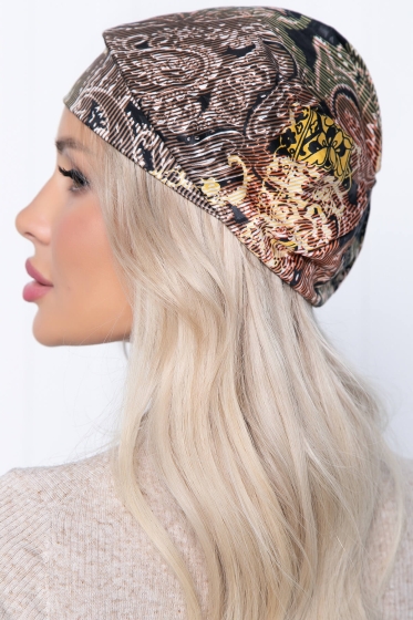 Шапка (браун/принт) ШБЛ02