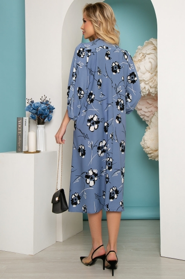 Платье "Нимфа" (серо-голубое) П3605