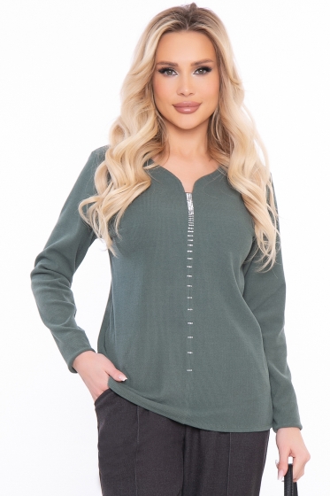 Джемпер "Прикосновение нежности" (олива) Б2986