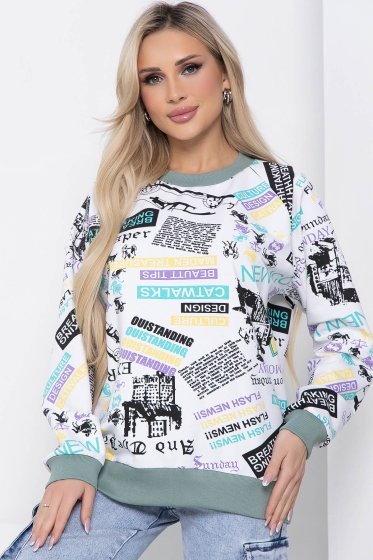 Свитшот "В духе времени" (белый) Б8647