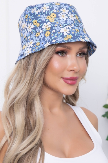 Панама (ромашки, синяя) ПН8