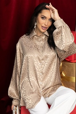 Рубашка атласная Все мысли о тебе (капучино) Б14503-7М