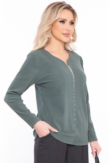 Джемпер "Прикосновение нежности" (олива) Б2986