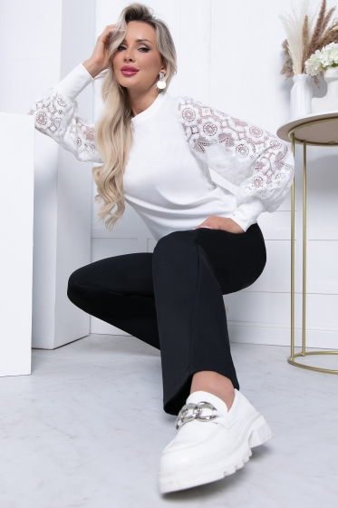 Джемпер трикотажный Арабелла (белый) Б14424-5М