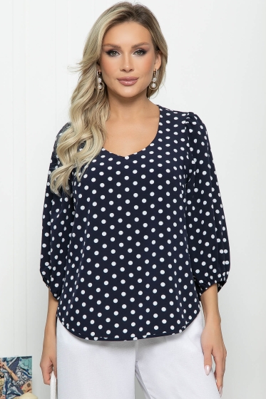 Блуза "Флоренция" (темно-синяя) Б6307