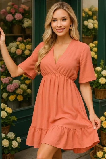 Платье Девушка-мечта (коралл) П13026-33М