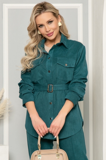 Костюм "Стильное вдохновение" (изумруд) К4990