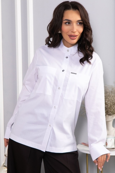 Рубашка хлопковая Асгарда (белая) Б14567-31М