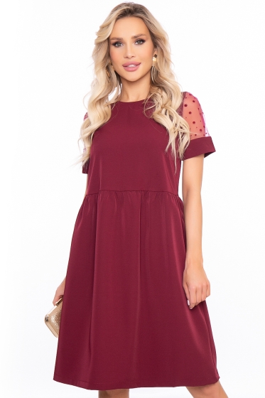 Платье "Богемия" (бордо) П3038