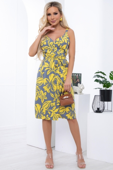 Сарафан "Изящный комплимент" (серый) П6771