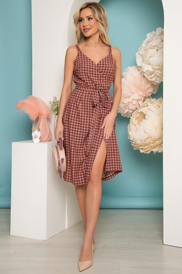 Сарафан "Изящный комплимент" (ягодный мусс) П3647