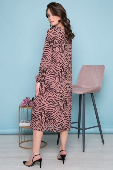 Платье "Волшебная история" (пыльная роза/блэк) П7237