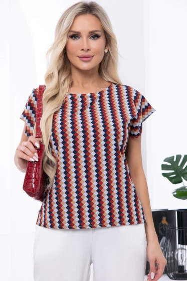 Блуза "Предвкушение" (геометрия) Б7031