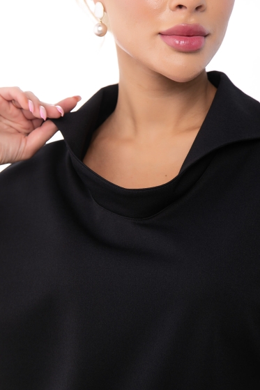Блуза "Аста" Б7333 (чёрная)