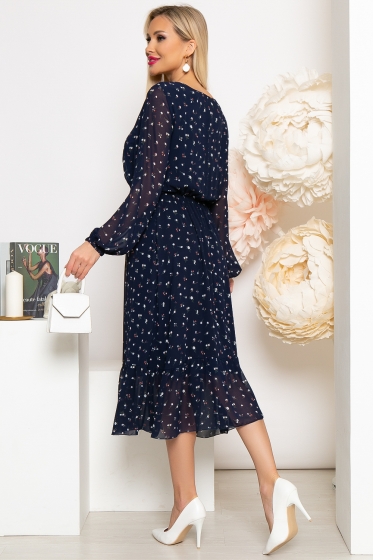 Платье "Фортуна" (темно-синее) П3970