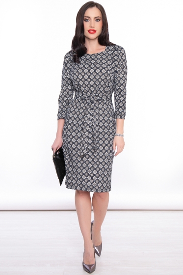 Платье "Миранда" (геометрия блю) П3068