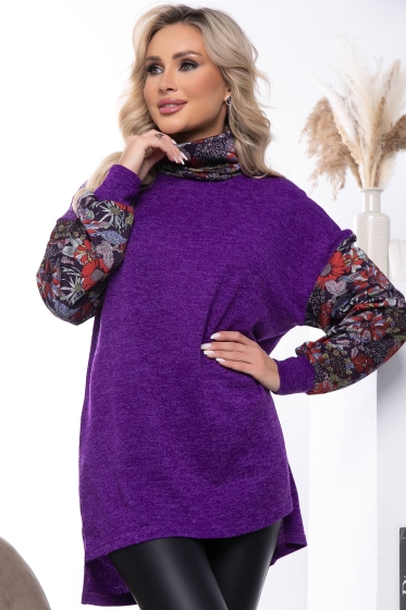 Джемпер "Ариана" (фиолет/цветы) Б7657