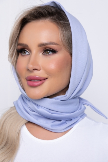 Косынка с отворотом (светло-голубая) КО14