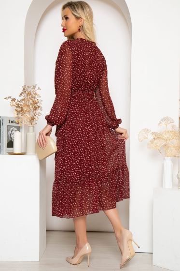 Платье "Фортуна" (бордо) П4063