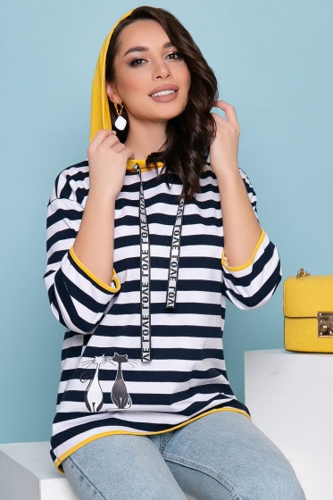 Футболка "Кэтс" (желтый капюшон) Б3414