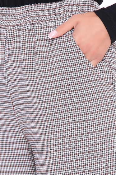 Брюки "Твой день" (коричневая клетка) Б2750