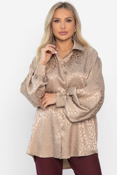 Рубашка атласная Все мысли о тебе (капучино) Б14503-7М