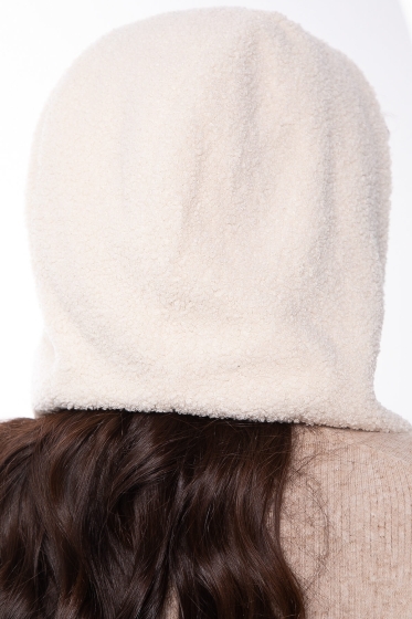 Капюшон-шапка с кнопкой (молочный) КШ2