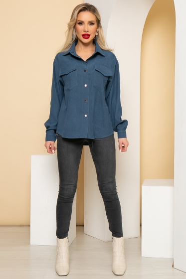 Рубашка "На пульсе моды" (джинс) Б4395
