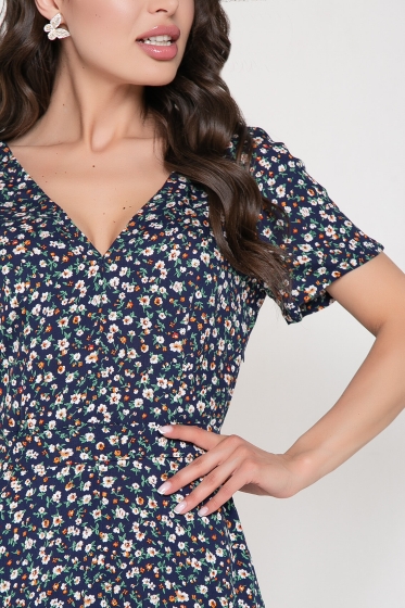 Платье "Римские каникулы" (синее) П3661