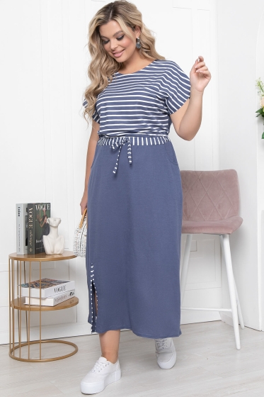 Платье "Морской бриз" (джинс) П5859