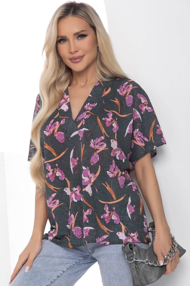 Блуза "Бэри Леди" зеленый графит Б10281