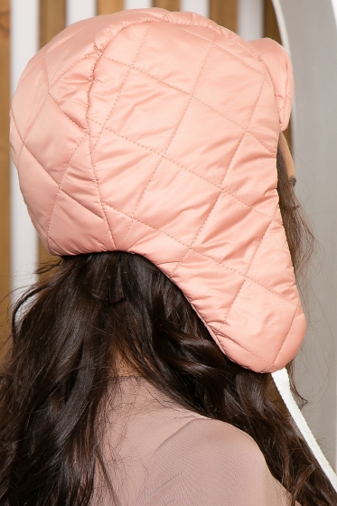 Комплект ушанка и рукавицы (пыльная роза) УР5