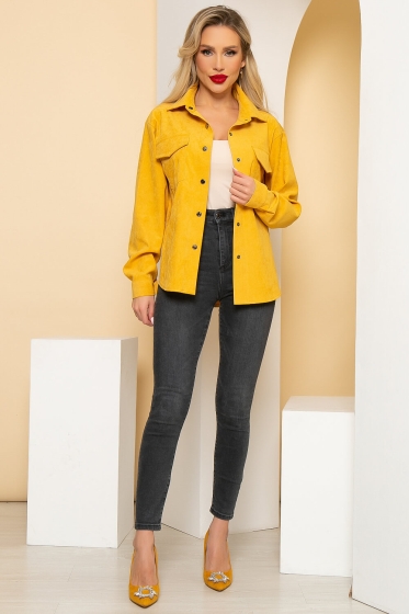 Рубашка "На пульсе моды" (горчица) Б4396
