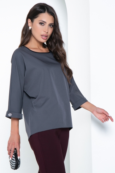 Блуза "Тринити" с пояском (грей) Б2575