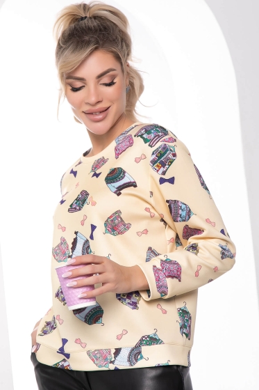 Свитшот "Модница" (лимонный пудинг) Б7959