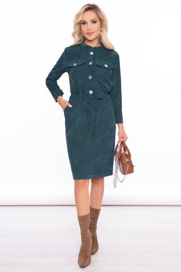 Платье "Сафари" (изумруд) П3071