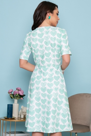 Платье "Путь к сердцу" (нежная зелень) П3346