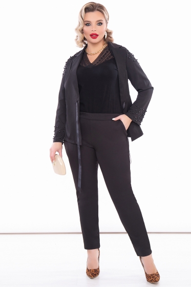 Костюм с брюками "Жемчуг" (блэк) К3094