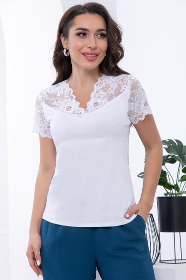 Блуза "Мечта кокетки" (вайт) Б6728
