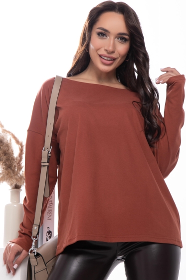 Лонгслив "Инэс" (корица) Б7495