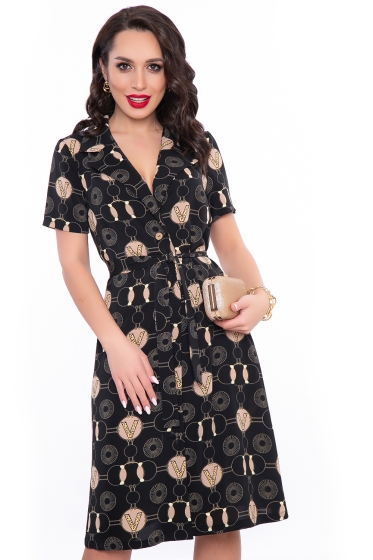 Платье-халат "Эстер" (блэк) П3149