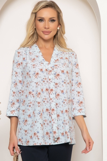 Блуза "Правила успеха" (нежно-голубая) Б4159