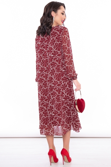 Платье "Волшебная история" (бордо) П3088