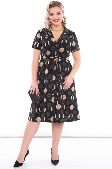 Платье-халат "Эстер" (блэк) П3149