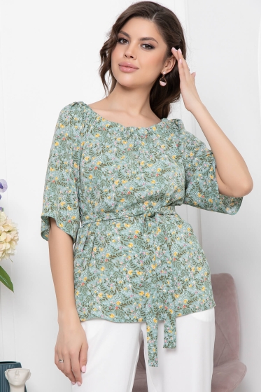 Блуза "Аксинья" (олива) Б5947