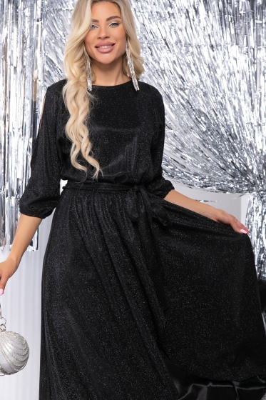 Платье "Танго вдвоём" (мерцающая ночь) П7396