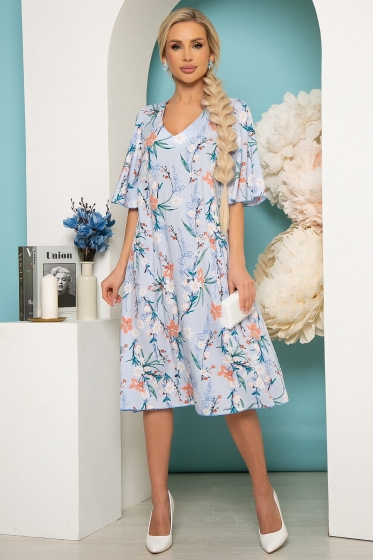Платье "Натали" (голубое) П3817