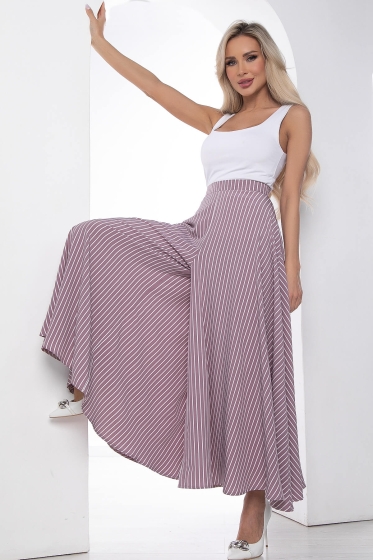 Брюки Камелия пудра/полоска Б10172